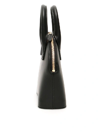 Shop Mansur Gavriel Top Handle Mini Bag In Black Fiamma (black)