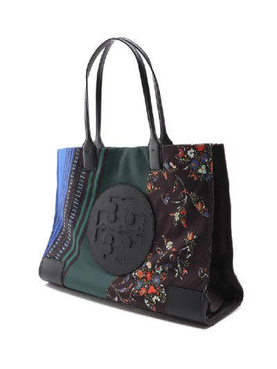 Shop Tory Burch Ella Mixed-print Tote In Sacred Floral
