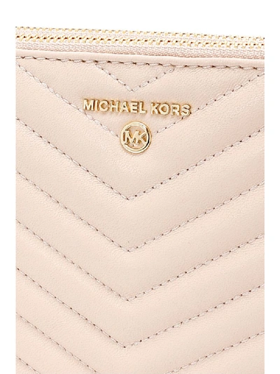 Shop Michael Michael Kors Jet Set Charm Clutch In Soft Pink (pink)