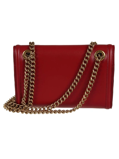 Shop Dolce & Gabbana Embellished Shoulder Bag In Red