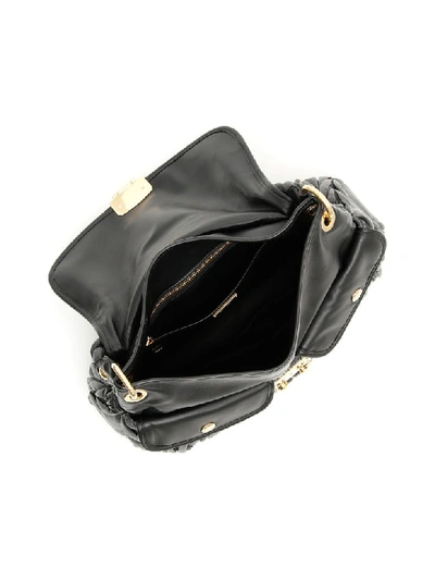 Shop Miu Miu Crystal Buckle Coffer Bag In Nero (black)
