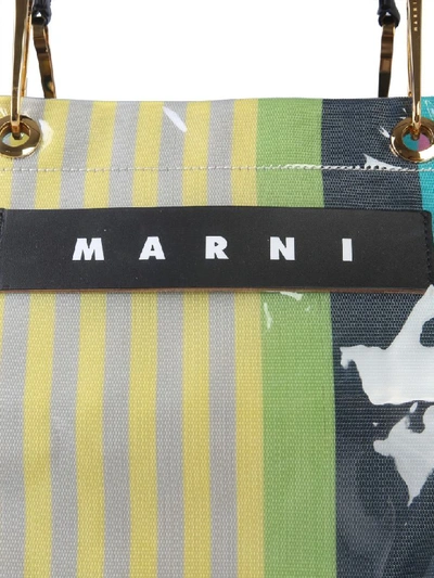 Shop Marni Glossy Grip Shopping Bag In Multicolor