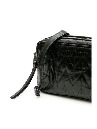 Shop Miu Miu Quilted Camera Bag In Nero (black)