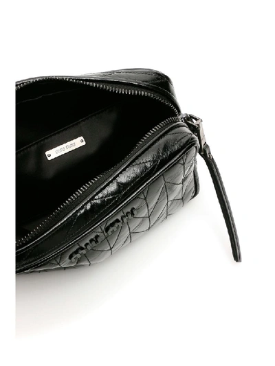 Shop Miu Miu Quilted Camera Bag In Nero (black)