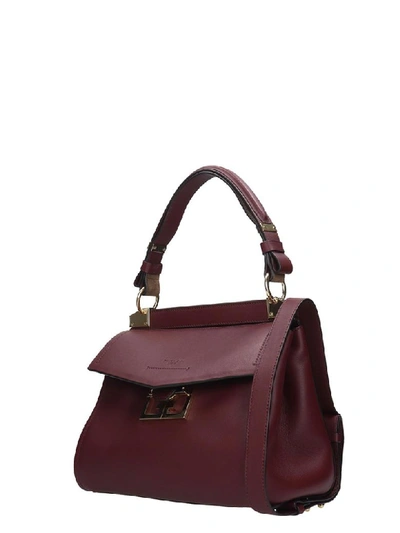 Shop Givenchy Mystic Small Shoulder Bag In Bordeaux Leather