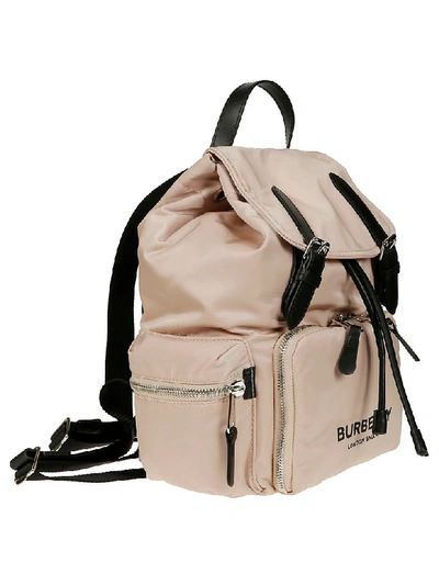 Shop Burberry Logo Backpack