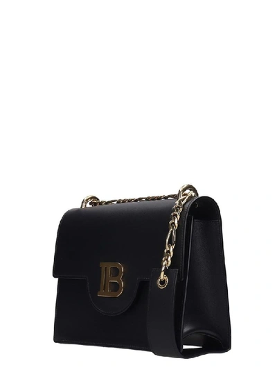 Shop Balmain Shoulder Bag In Black Leather