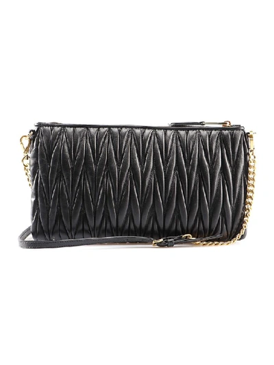 Shop Miu Miu Clutch Matelasse` In Nero