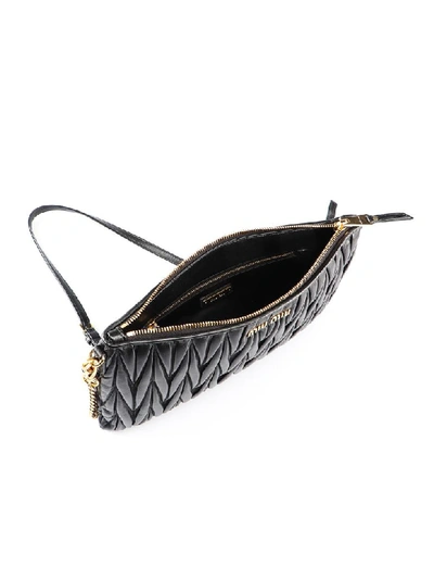 Shop Miu Miu Clutch Matelasse` In Nero