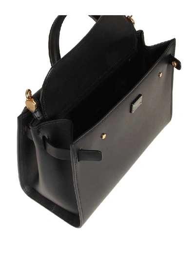 Shop Dolce & Gabbana Sicily Bag 62 Small In Calf Leather In Black