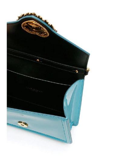 Shop Dolce & Gabbana Small Devotion Bag In Azzurro Pastello (light Blue)