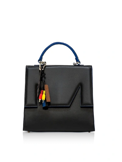 Shop Msgm M Top Handle Large Satchel Bag In Black