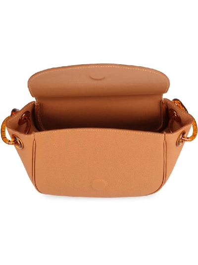 Shop Simon Miller S821 Bend Leather Shoulder Bag In Saddle Brown
