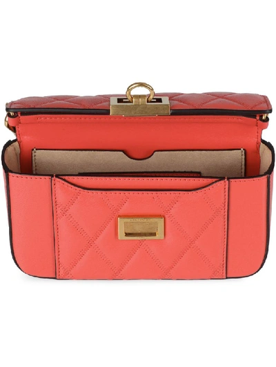 Shop Givenchy Pocket Quilted Leather Mini-bag In Coral