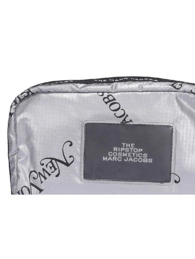 Shop Marc Jacobs The Ripstop New York Magazine Cosmetic Pouch In Silver