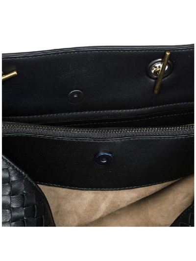 Shop Bottega Veneta Monaco Shoulder Bag In Nero