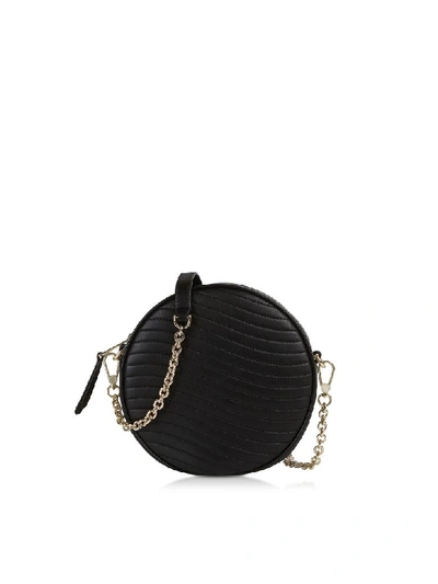 Shop Furla Swing Mini Round Crossbody Bag In Black
