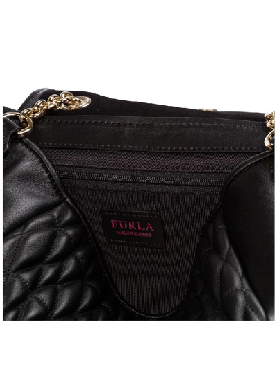 Shop Furla Pin Cometa Backpack In Onyx