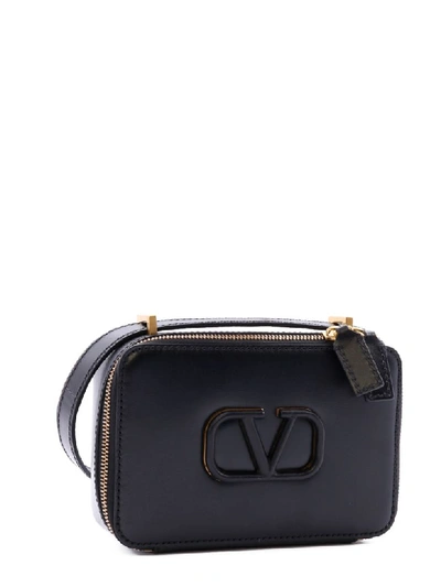 Shop Valentino Vsling Leather Bag Black