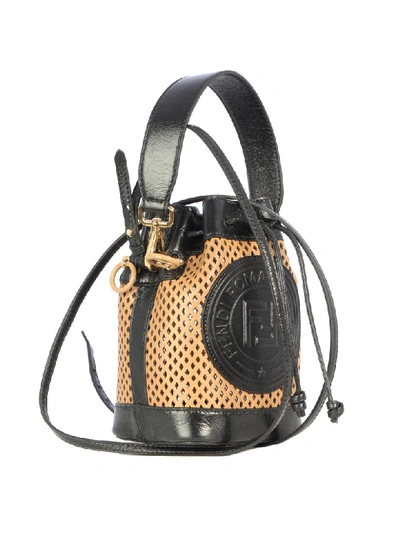 Shop Fendi Mini Mon Tresor Liberty Lucid In Mr Sand Black