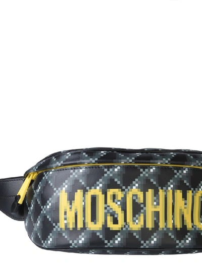 Shop Moschino Logo Pouch In Multicolor