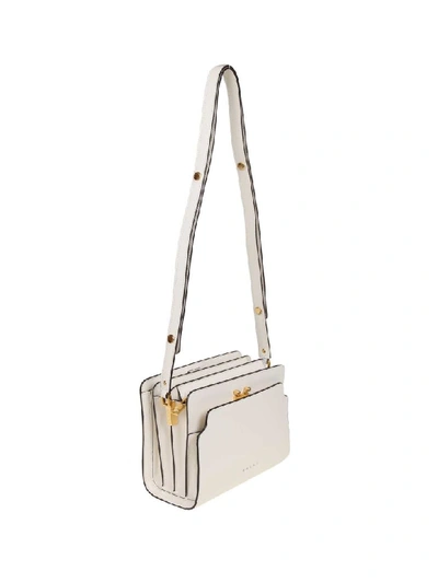 Shop Marni Trunk Reverse Leather Shoulder Bag