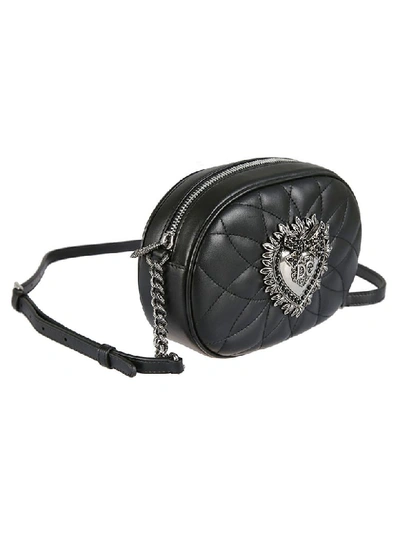 Shop Dolce & Gabbana Embellished Shoulder Bag In Black
