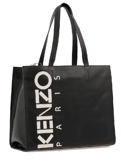 Shop Kenzo Logo Shopper In Black