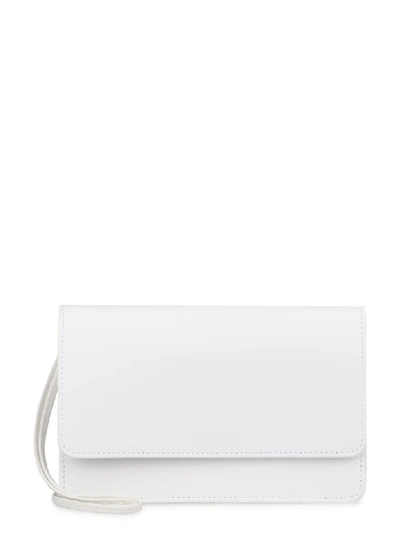 Shop Jacquemus Riviera Leather Mini-bag In White