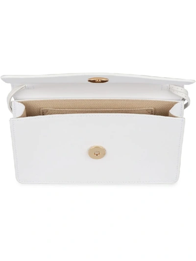 Shop Jacquemus Riviera Leather Mini-bag In White