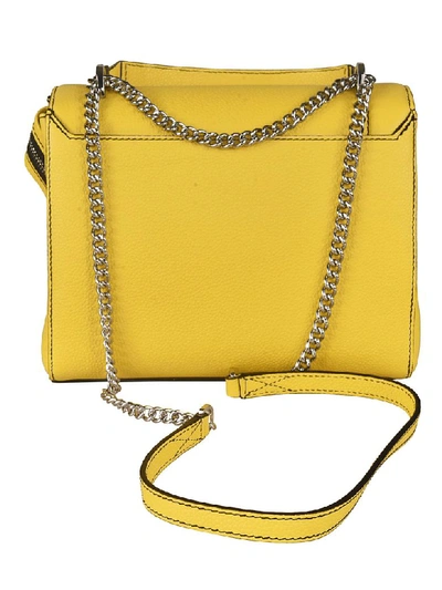Shop Lancel Logo Shoulder Bag In Yellow