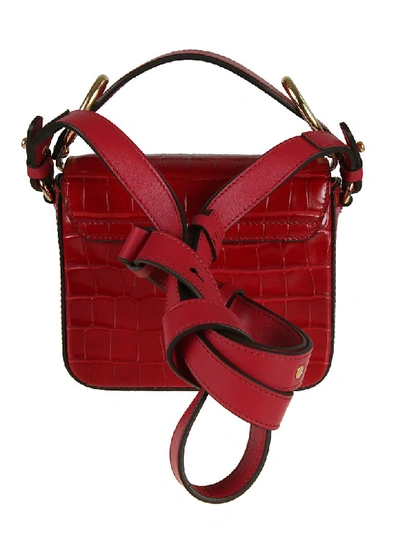 Shop Chloé C Mini Shoulder Bag In Dusky Red
