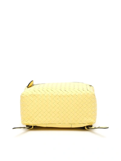 Shop Bottega Veneta Intrecciato Backpack In Lemon Nero (yellow)