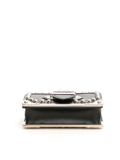 Shop Prada Studded Cahier Bag In Nero (black)