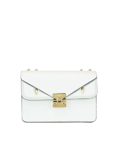 Shop Fendi Medium Crossbody Bag Bugs Bag In White