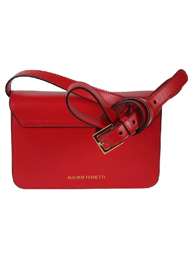 Shop Alberta Ferretti Topo Gigio Shoulder Bag In Red