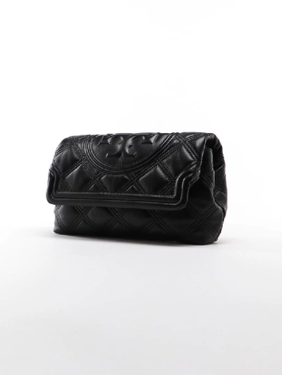 Shop Tory Burch Fleming Soft Clutch In Black