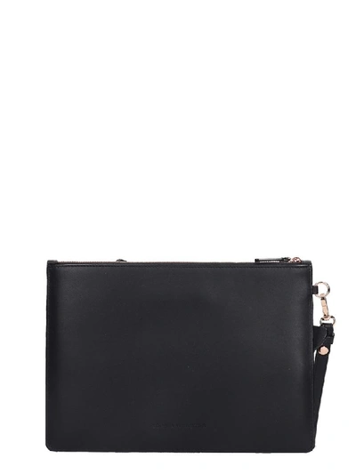 Shop Sophia Webster Flossy Butterfl Clutch In Black Leather