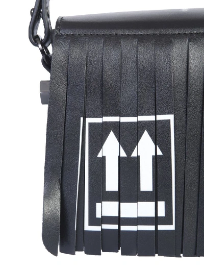 Shop Off-white Leather Shoulder Bag In Nero