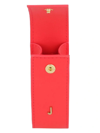 Shop Jacquemus Leather Lipstick Holder In Red