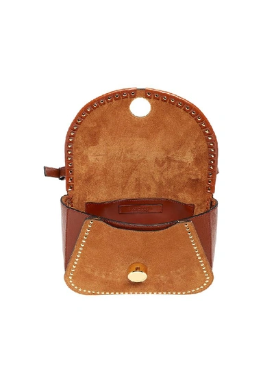 Shop Jw Anderson Sporran Suede Keyts Shoulder Bag In Caramel