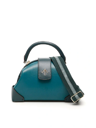 Shop Manu Atelier Demi Bag In Turquoise Pavone Green Mint (green)