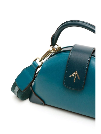 Shop Manu Atelier Demi Bag In Turquoise Pavone Green Mint (green)