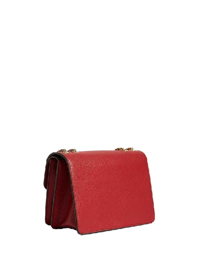 Shop Fendi Medium Bag Bugs Crossbody Bag In Strawberry Tabacco