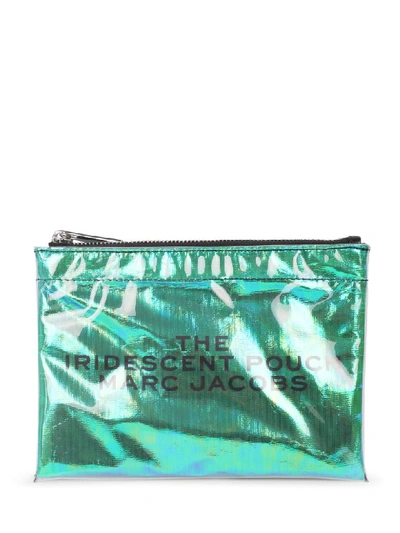 Shop Marc Jacobs Green Iridescent Pouch In Multi Green