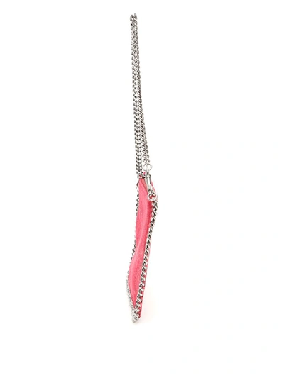 Shop Stella Mccartney Falabella Clutch In Pink Glamour (red)