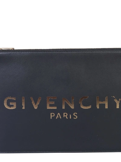Shop Givenchy Medium Pouch In Nero