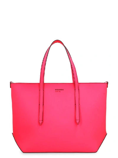 Shop Dsquared2 Acid Pills Leather Tote In Fuchsia