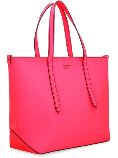 Shop Dsquared2 Acid Pills Leather Tote In Fuchsia