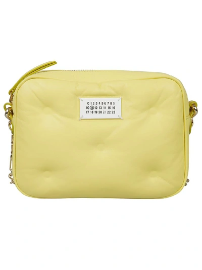 Shop Maison Margiela Leather Shoulder Bag In Yellow